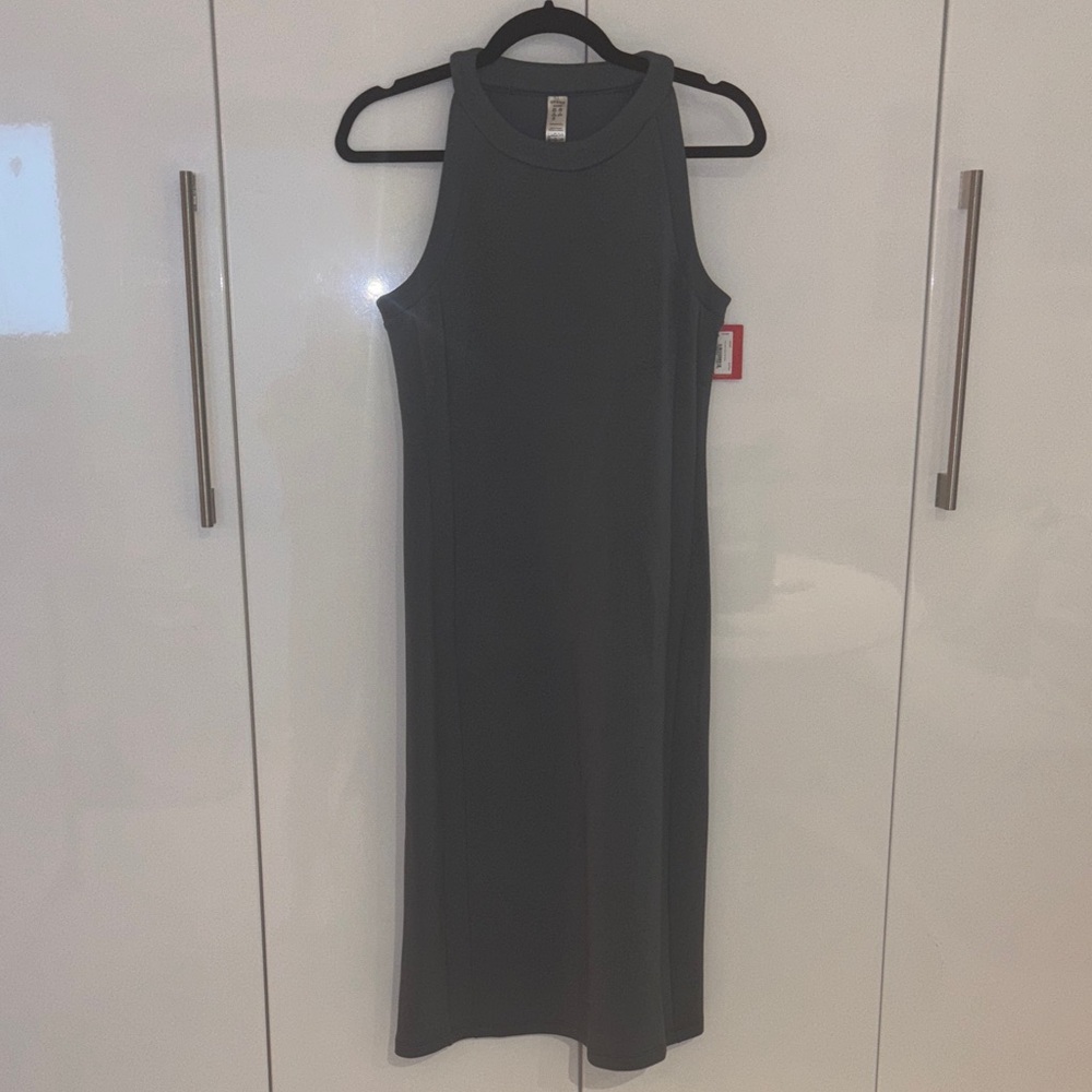 New with tags SPANX  dusk blue Aire Side Stripe Mini Dress sz small